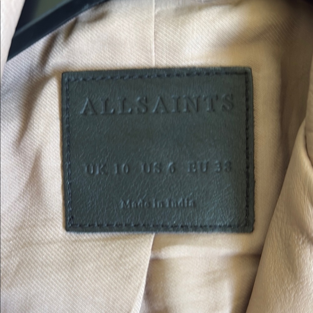 AllSaints -Women's Leather Jacket in Pink - Picture 2 of 4